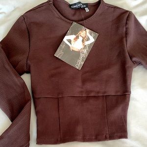 NW ‘Snatched In’ Long Sleeve Crop Top